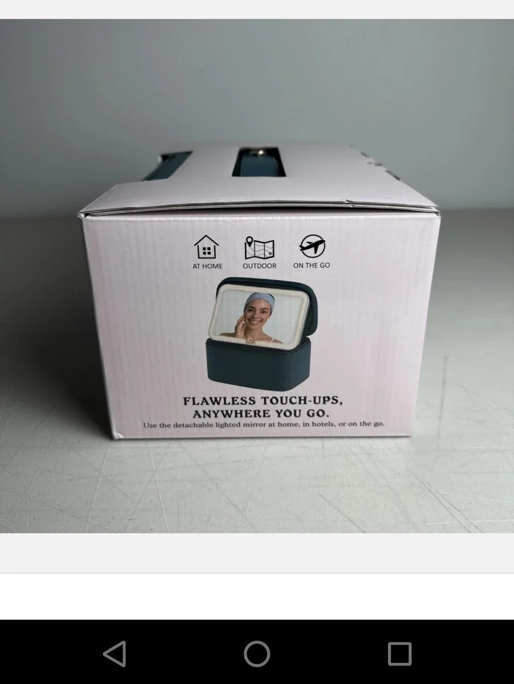 Lighted Makeup Case USB C Charging Removable Mirror Adjustable Storage black